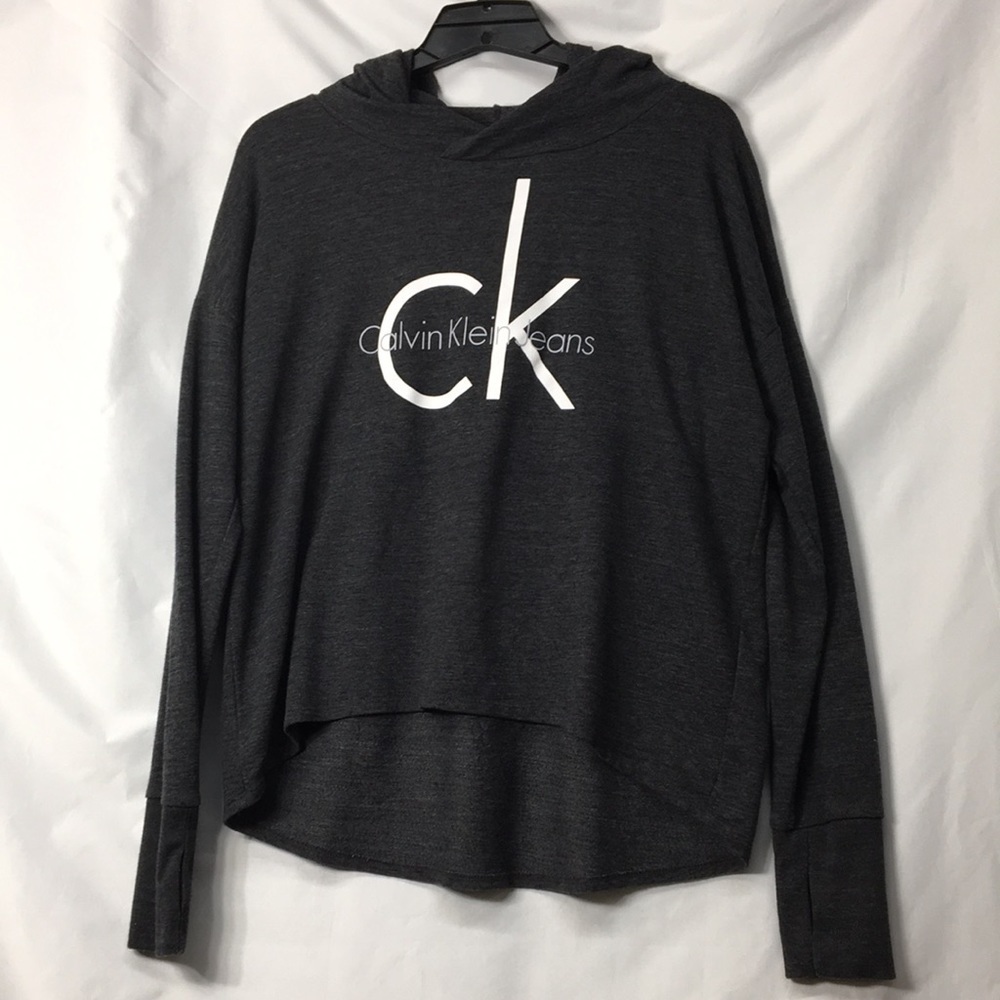 Calvin Klein Jeans Women’s Gray Hoodie Size M Like-NEW Condition